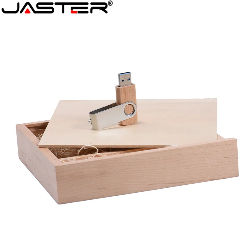 JASTER 1 шт. бесплатный логотип орех фото уникальный Альбом деревянные usb+ коробка Memory stick Pendrive 8 Гб фотография, свадебная студия 170*170*35 мм