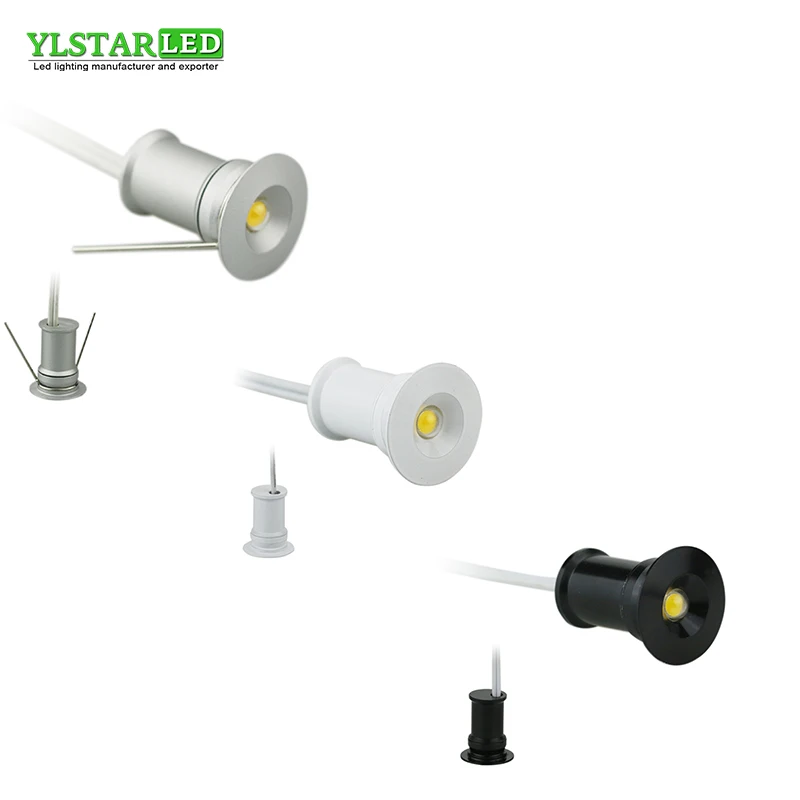 YLSTAR DC3V DC12-24V DC85-265V 1 Вт светодиодный мини-прожектор 15 мм вырез утопленное освещение домашний потолочный светильник в кухню