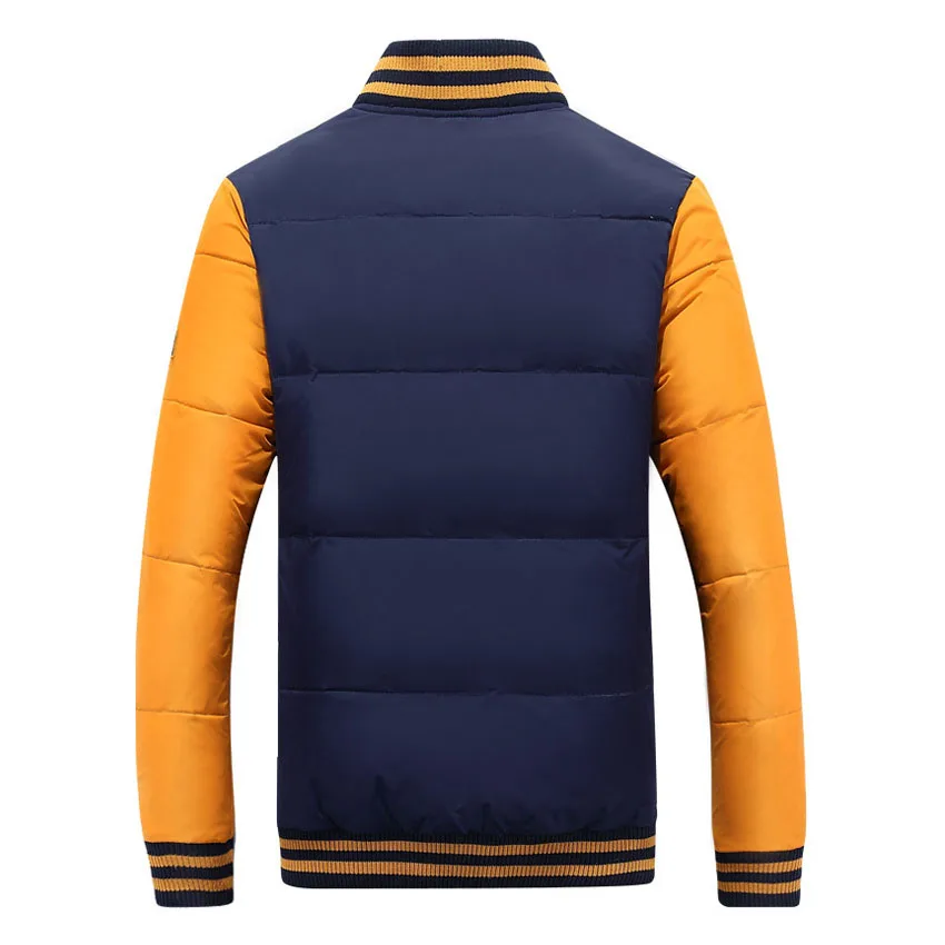 Повседневная куртка пальто осень и зима теплый мужской пуховик вышитый воротник