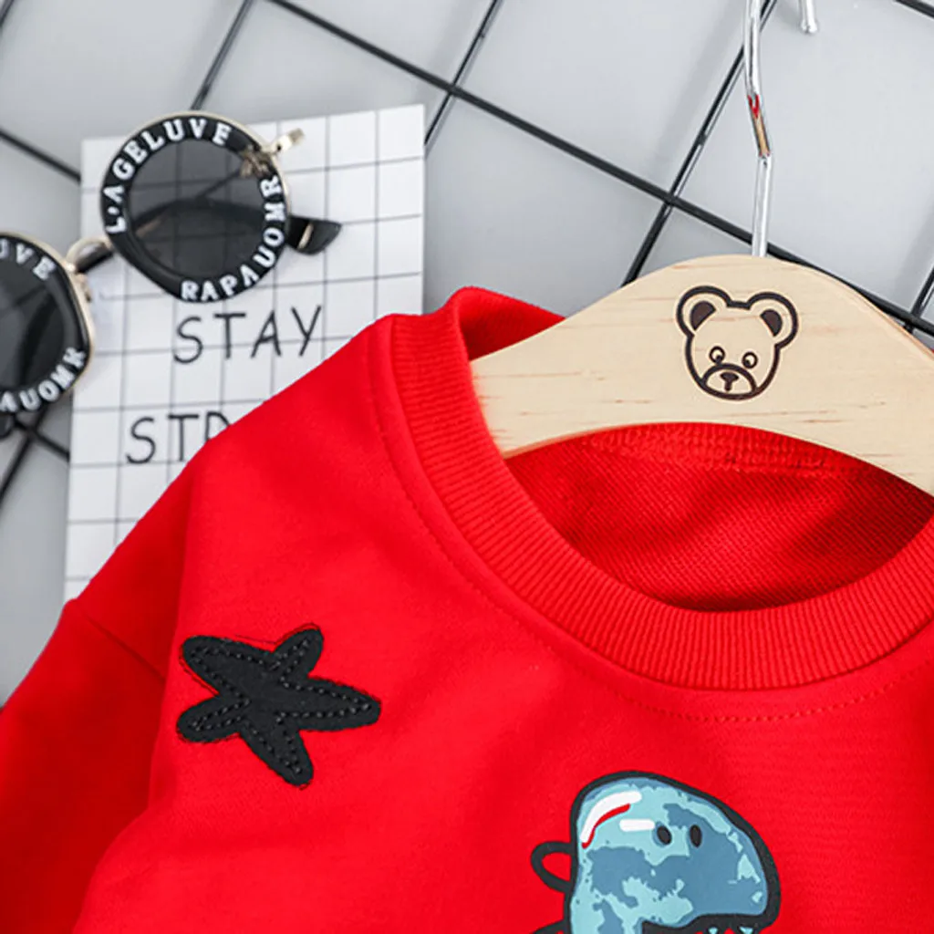 SAGACE комплект для малышей одежды с длинными рукавами свитшоты маленьких