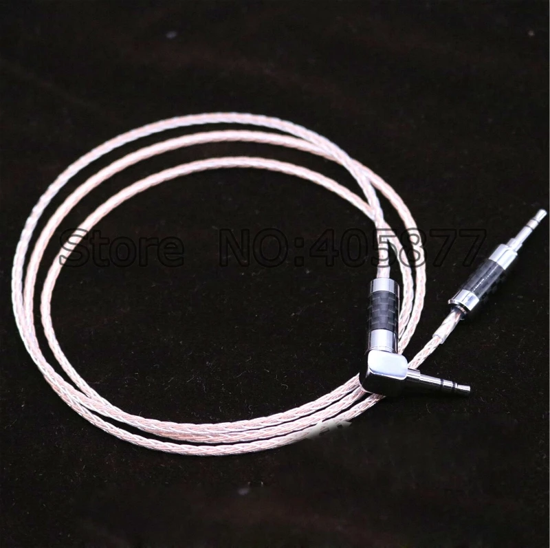 Высококачественный медный и серебряный смешанный оплетка 3 5 мм стерео аудио