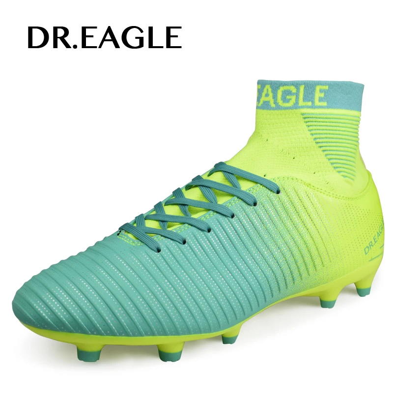 Футбольная обувь DR.EAGLE FG для мужчин уличные футбольные ботильоны высокие бутсы