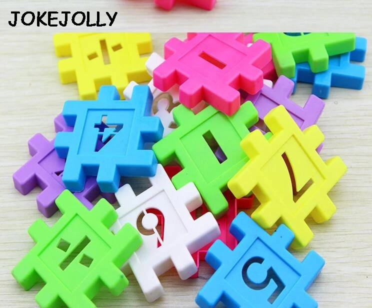 16 шт./упак. Детские Пластик цифровой площадь строительные блоки образовательные