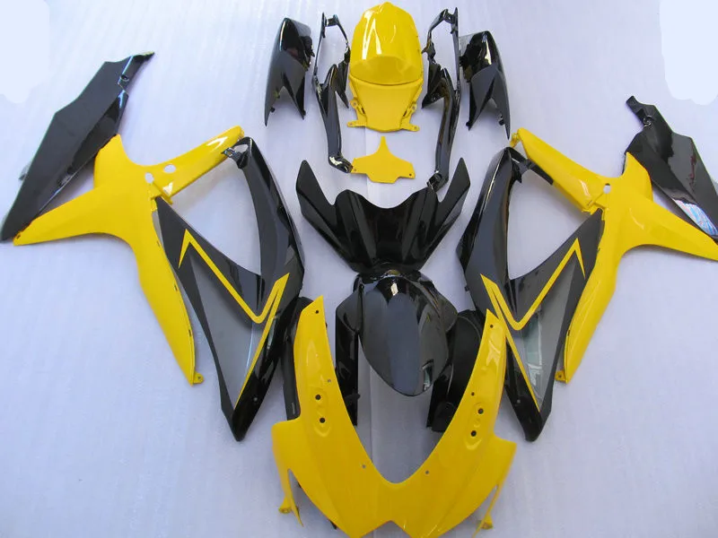 Комплект обтекателей под давлением для SUZUKI GSXR600 750 K8 08 09 GSXR 600 GSXR750 2008 2009 ABS желто