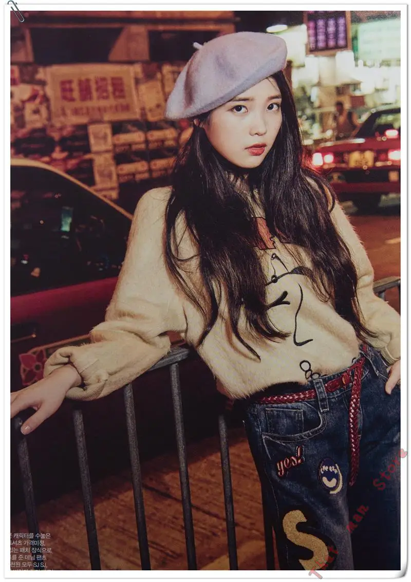 IU Lee Ji Eun Южная Корея красивая модель белая крафт-бумага плакаты декоративный настенный плакат украшение дома 42*30 см