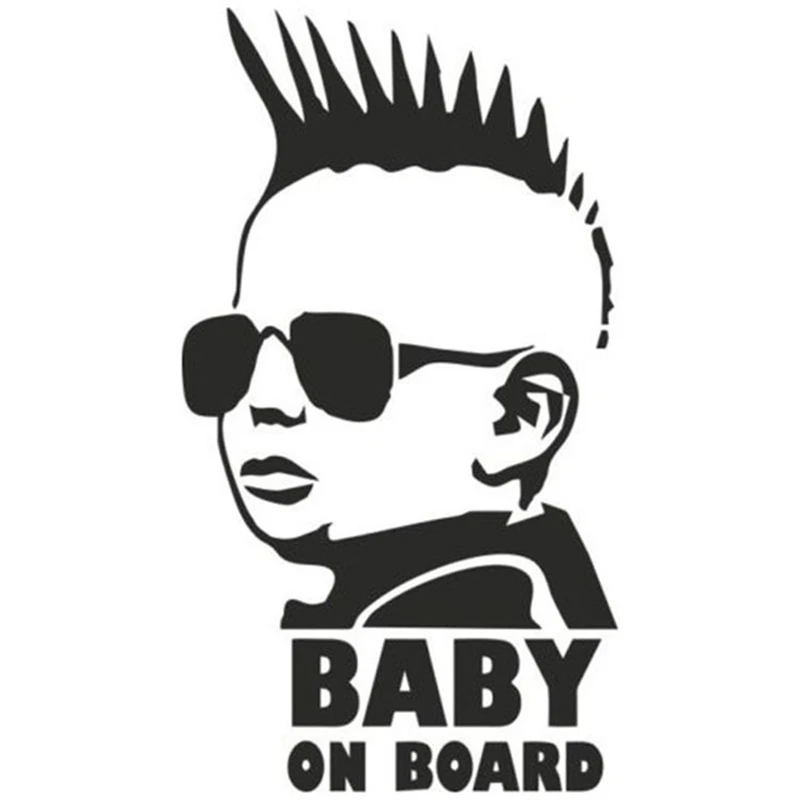

8.3 * 15CM BABY ON BOARD Funny Car Sticker Personality Warning Decal Car Garland Personalized Reflective Stickers #B1321