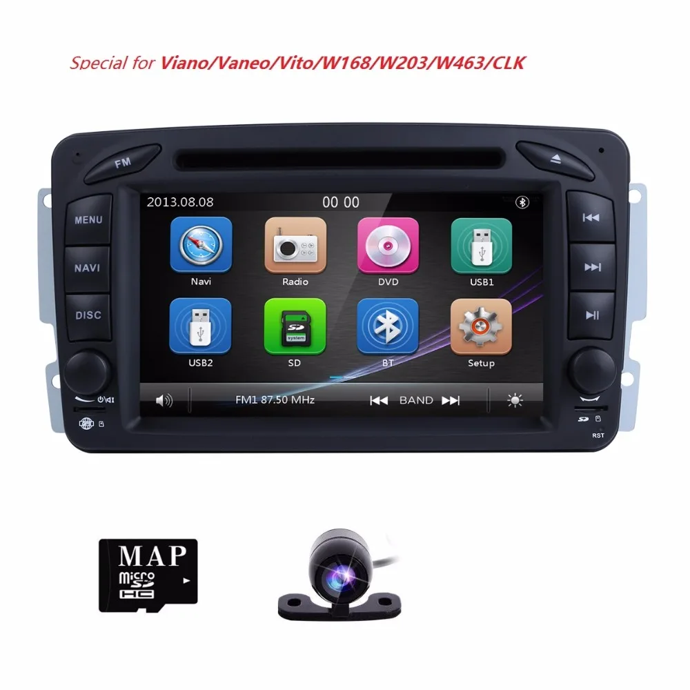 2 Din 7 дюйм радио Автомобильный GPS DVD плеер для Mercedes Benz A-W168 C-Class W203 clk-класса W209 C209 G-Class W4 CANBUS RDS DTV CAM SD