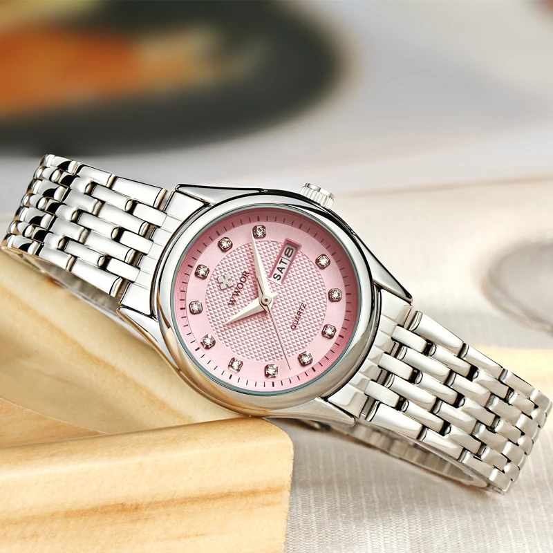 WWOOR Women Watches Brand Luxury Waterproof Date Clock Ladies Quartz Sport Wristwatch Small Dial Bracelet relogio feminino | Наручные