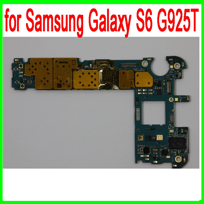Американская версия логические платы, 32 ГБ для Samsung Galaxy S6 Edge G925T материнская плата, разблокирован для Galaxy S6 G925T материнская плата