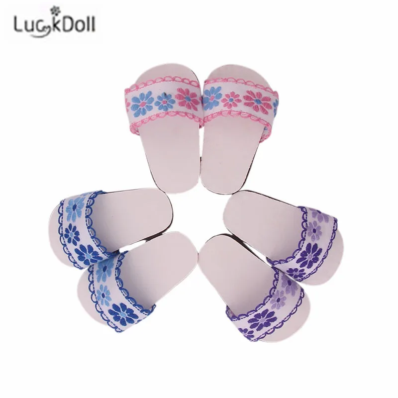 LUCKDOLL кружевные тапочки подходят для 18 дюймов американский размер 43 см аксессуары