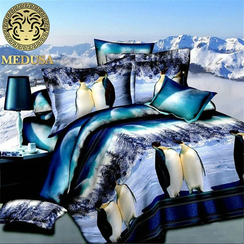 Медуза 3d Белый медведь/Лев/крокута/панда/пингвин постельные принадлежности