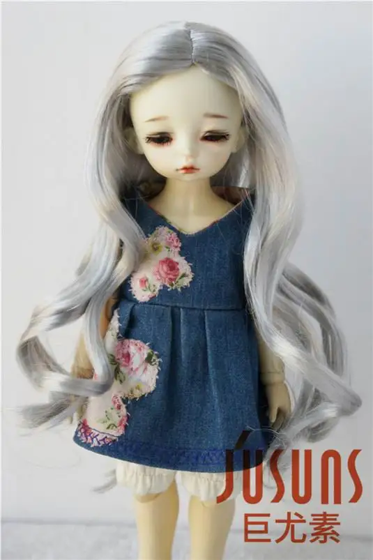 JD028B 1/6 длинный курчавый BJD синтетический, мохеровый, для куклы парики 6-7 дюймов YOSD Модная Кукла парик для шарнирной куклы аксессуары