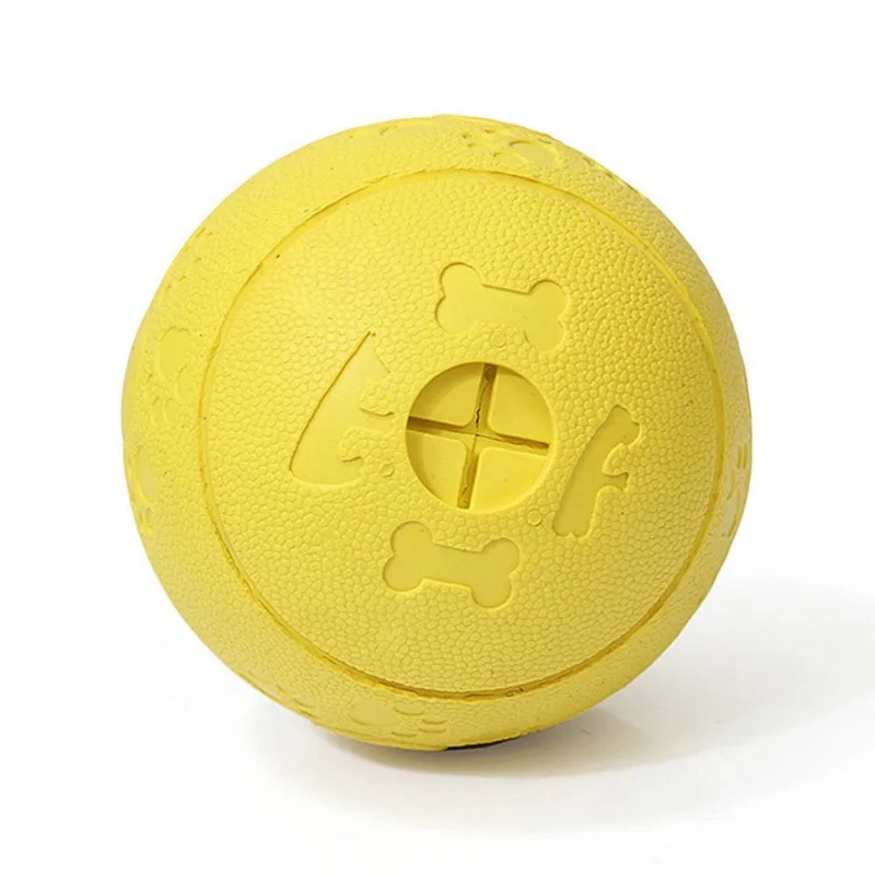 Yellow Pet Sof Pet игрушки для собак игрушка забавный интерактивный эластичный шарик жевательная игрушка для собаки зуб чистый шар еды Экстра-жесткий резиновый мяч - Цвет: Yellow