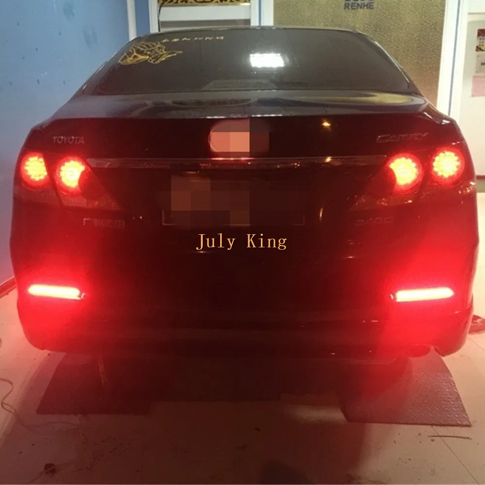 July King светодиодный световой направляющий стоп-сигнал, поворотники, ночной DRL чехол для Toyota Camry Reiz EZ Aurion Avalon Sienna Lexus и т. Д