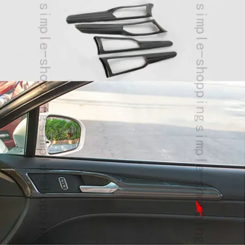 4x углеродное волокно цветные дверные ручки чаша рамка Накладка для Ford Fusion Mondeo|for