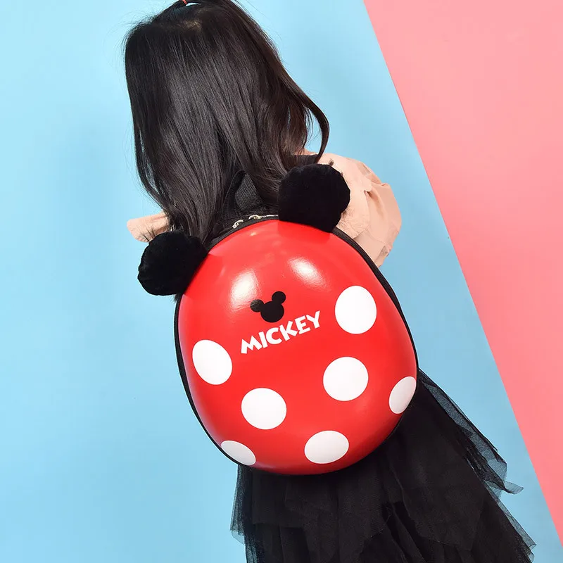 Детский мультяшный рюкзак из жесткого материала Disney Микки и Минни милый школьный