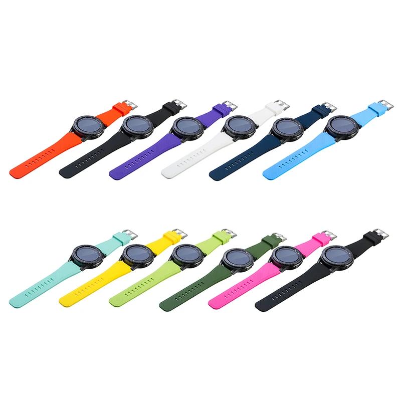 1 пара силиконовый ремешок для Samsung Gear S3 Frontier Classic L 11 размера|watch band|strap watch bandstrap |