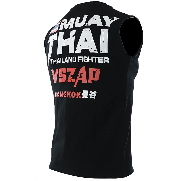Фото VSZAP MUAY THAI Play для тайского бокса, фитнеса, борьбы, без рукавов, жилет для спортивных тренировок, борьбы с сандой для мальчиков №5