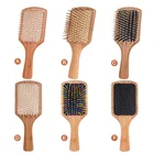 Деревянная бамбуковая щетка для волос премиум класса, деревянная щетка для улучшения роста волос, расческа для предотвращения выпадения волос, массажная расческа для волос D30