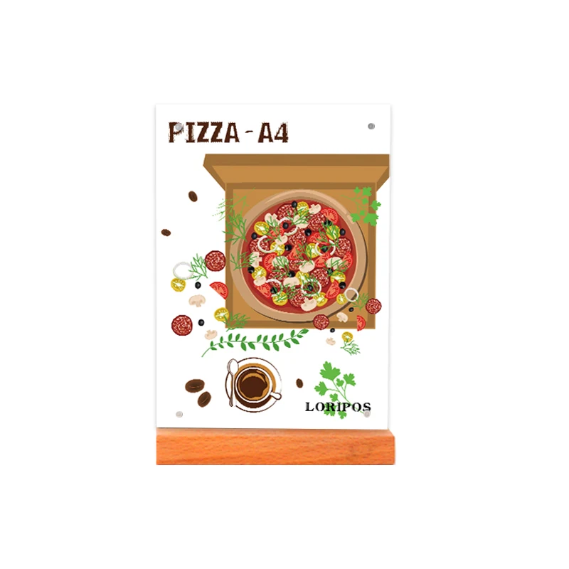 A4 ресторанный деревянный ценник Рамка для рекламы дисплей Стенд Таблица знак