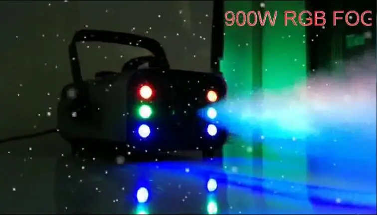 4 шт/цветная (RGB) 900 Вт светодиодный дым-машина дистанционный пульт + управление с