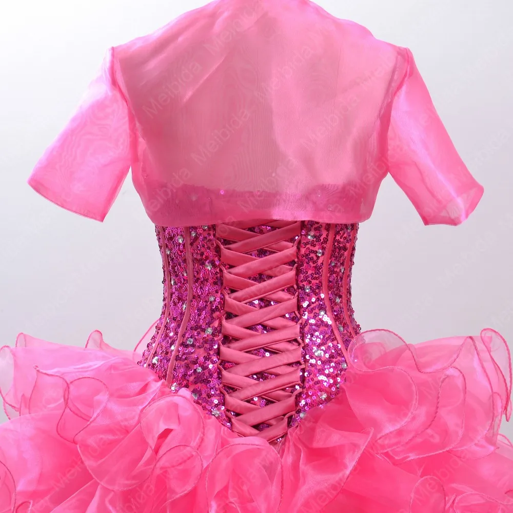 2016 Real Image Hot Quinceanera Dresses Beaded Corset With Jacket Sweet 15 Anos vestido Ball Gown Plus Szie Dress | Свадьбы и