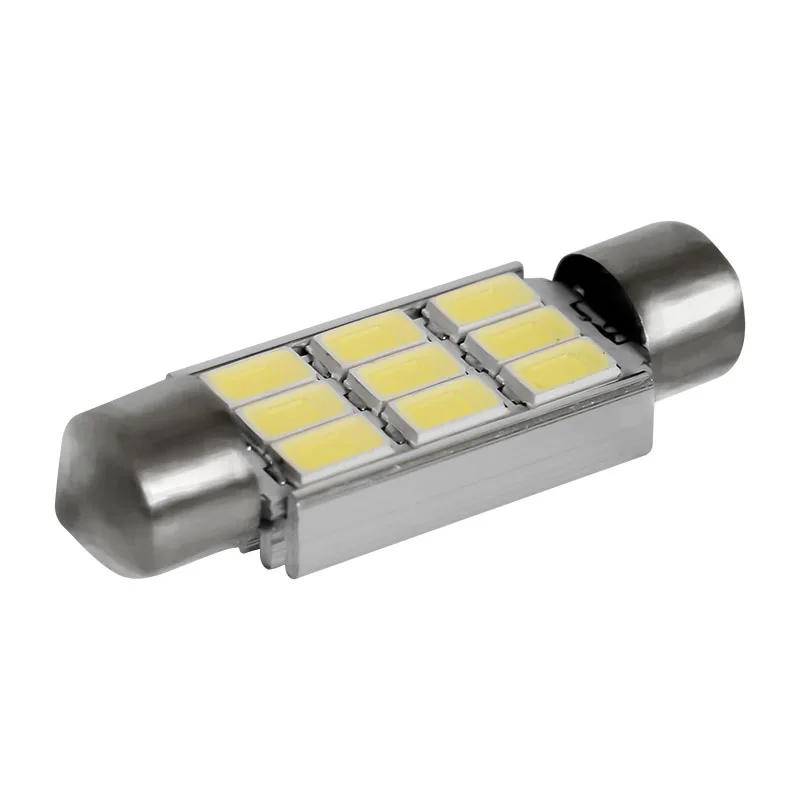 100 шт. 36 мм 39 41 гирлянда лампа C5W 9 SMD 5630 Светодиодная безотказная CAN шина 9smd 5730