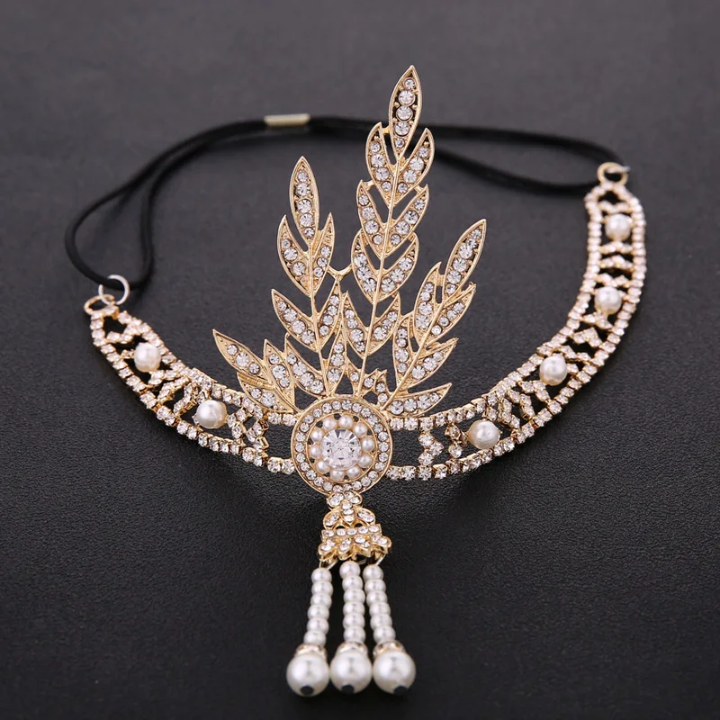 Бесплатная доставка 1 шт. повязка на голову Gatsby Crown Стразы соединитель для