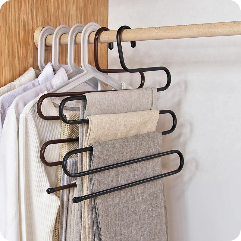 Новая высококачественная 5-слойная вешалка для брюк одежды многоцелевая