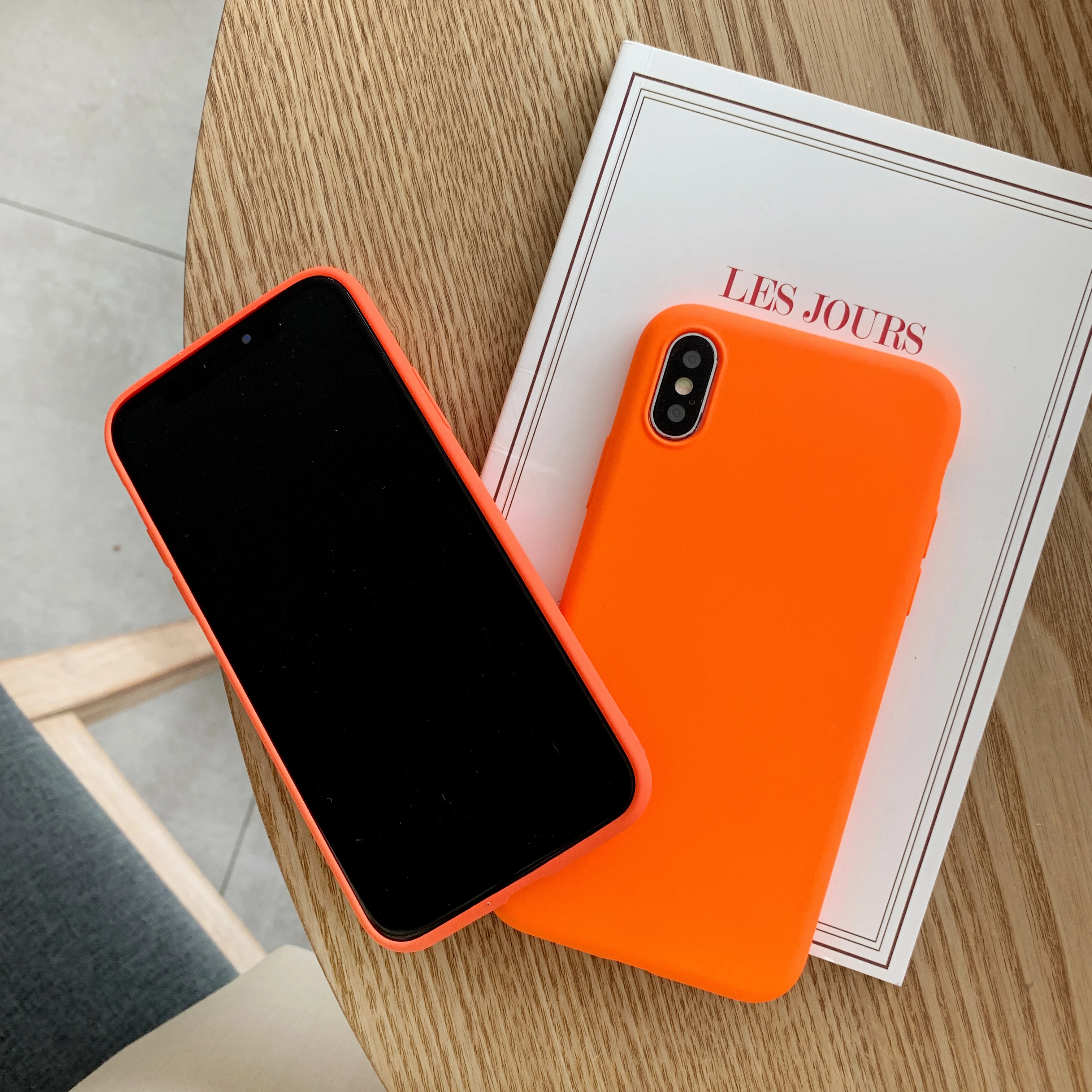 COOLY Orange Silicone Case For Samsung Galaxy S8 S9 S10 Plus S10e Cover on Note 8 9 C7 Pro C9 Back Coque Ultra Slim Matte Shell |
