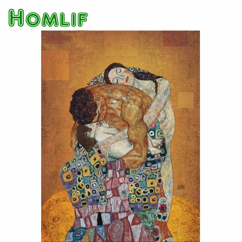 HOMLIF алмазная живопись вышивка крестиком счастливая семья Алмазная Klimt Живопись 3D