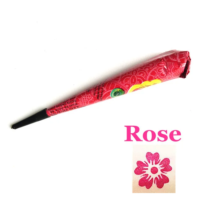 Небесно-голубой 1 шт. черные чернила цвет хны тату паста индийская водостойкая Татуировка Mehndi Сделай Сам Рисование тело краска искусство крем конус для трафарета TSLM2 - Цвет: Небесно-голубой