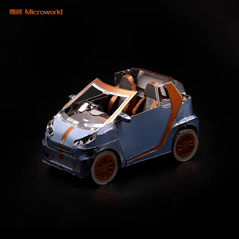 Microworld 3D металлическая головоломка цветная Модель Смарт-автомобиля DIY лазерная резка модель головоломки подарки для взрослых Развивающие игрушки Настольный Декор