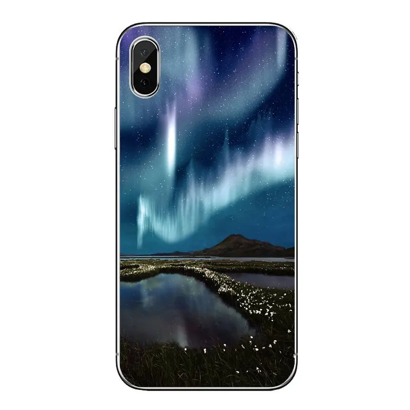 Для Xiaomi Mi A1 A2 5X 6X 8 lite SE Pro Max Mix 2 2S 3 Mi5 Mi5S прозрачные мягкие чехлы Аврора полярные