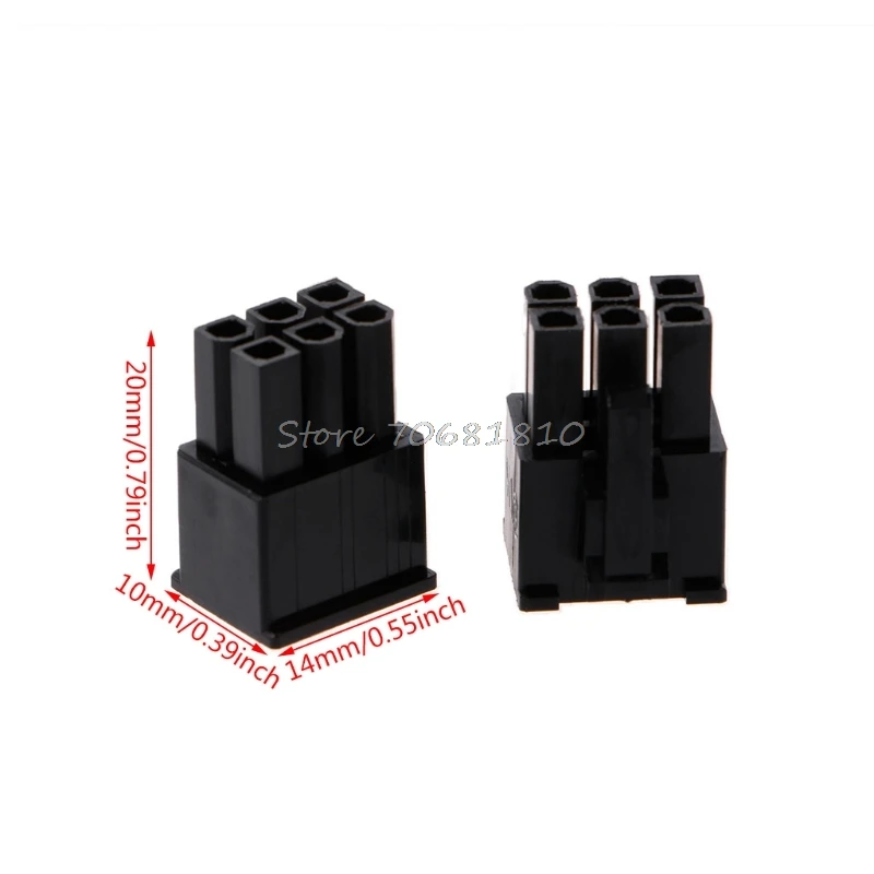 50 Pcs 4.2mm 6P 6 Pin Male Power Connector For PC Computer PCIE Plastic Shell New XQ_7 Drop shipping | Компьютеры и офис