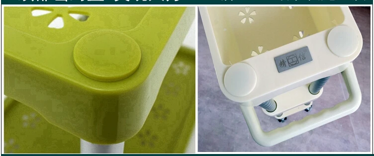 Трехуровневая подвижная полка для хранения алюминиевая ванной комнаты