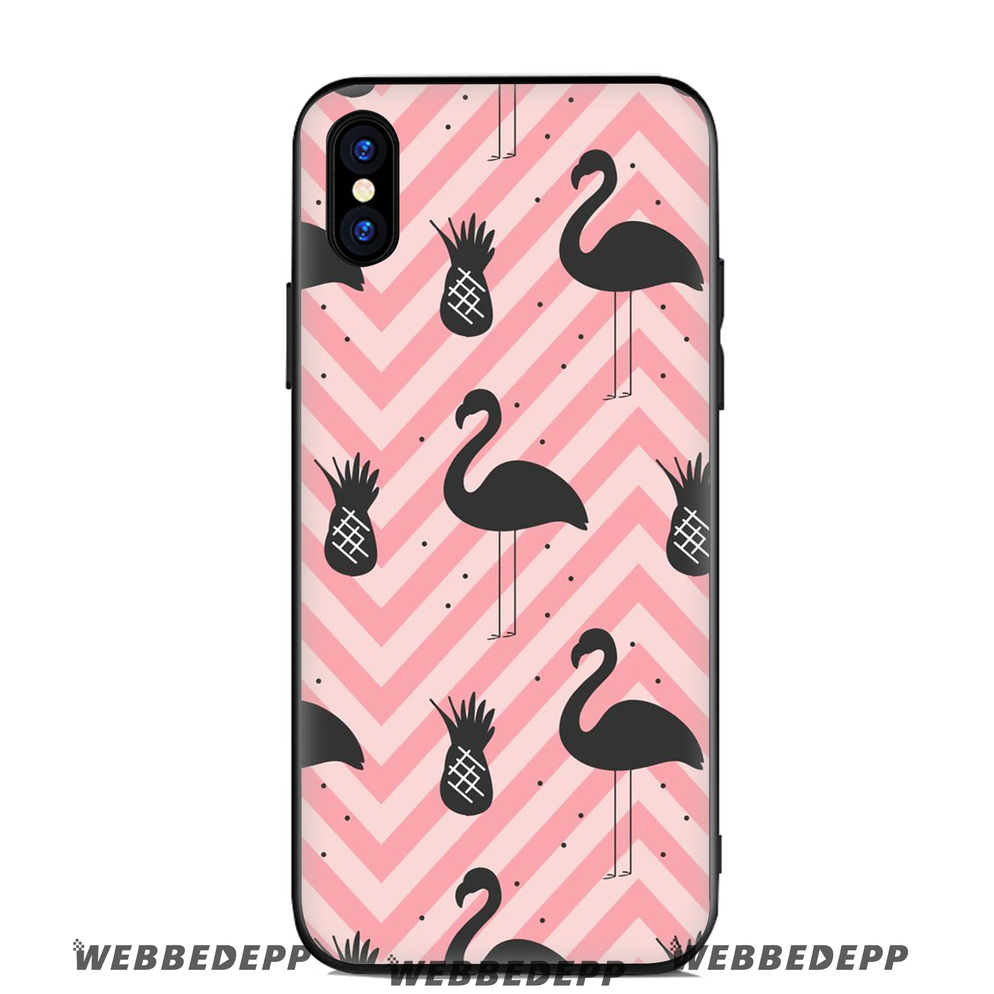 WEBBEDEPP Розовый Красный Фламинго Мягкий силиконовый чехол для Apple iPhone 11 Pro Xr Xs Max X или