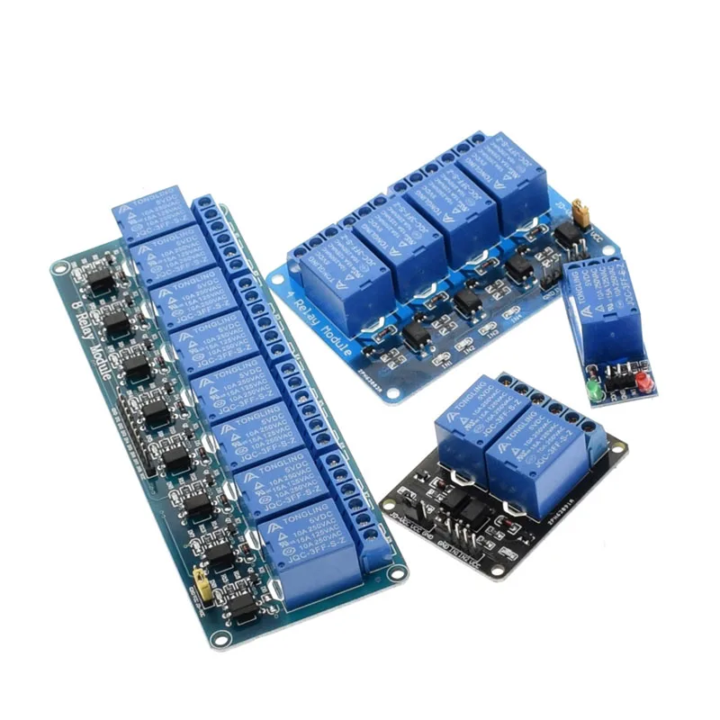 Релейный модуль 5 в 1 2 4 6 8 каналов с оптроном релейный выход для arduino|Аксессуары