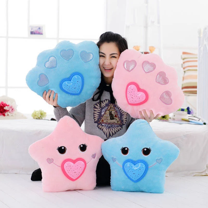 Креативный светящийся светодиодный светильник проекционный проектор подушка