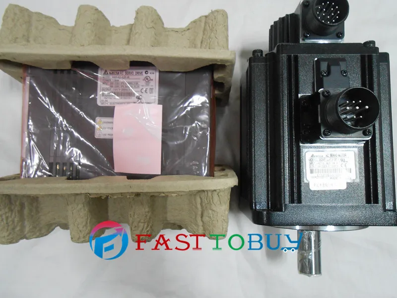 

Delta CNC AC Servo Motor Drive Controller Kits System 220V 1KW 4.77Nm 5.6A 130mm ECMA-E11010RS+ASD-A2-1021-M with 3M Cable