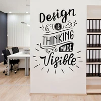 design is thinking made visible quote art decal vinyl office decor wall sticker removable interior self adhesive mural 3264