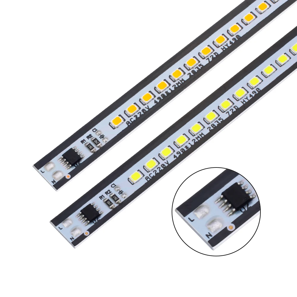 Светодиодсветильник панель SMD2835 72LED s 49 см/шт. без драйвера светодиодная жесткая