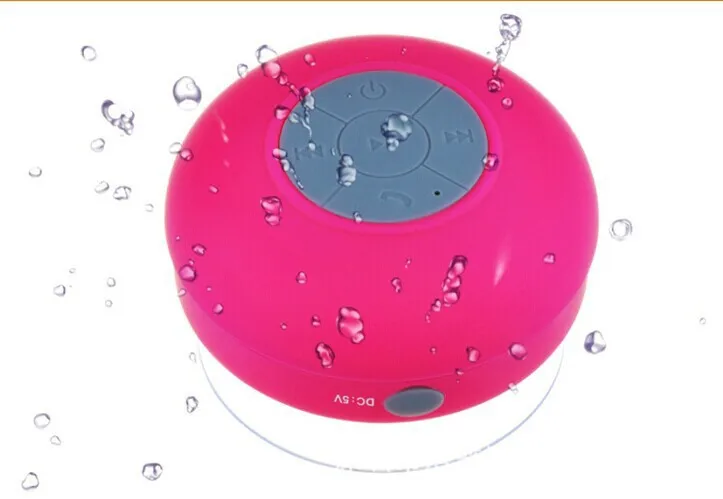 Portable Mini Wireless Waterproof Bluetooth Speaker with Mic Shower Car Handsfree Receive Call & Music Suction Phone Mic|bluetooth headset for