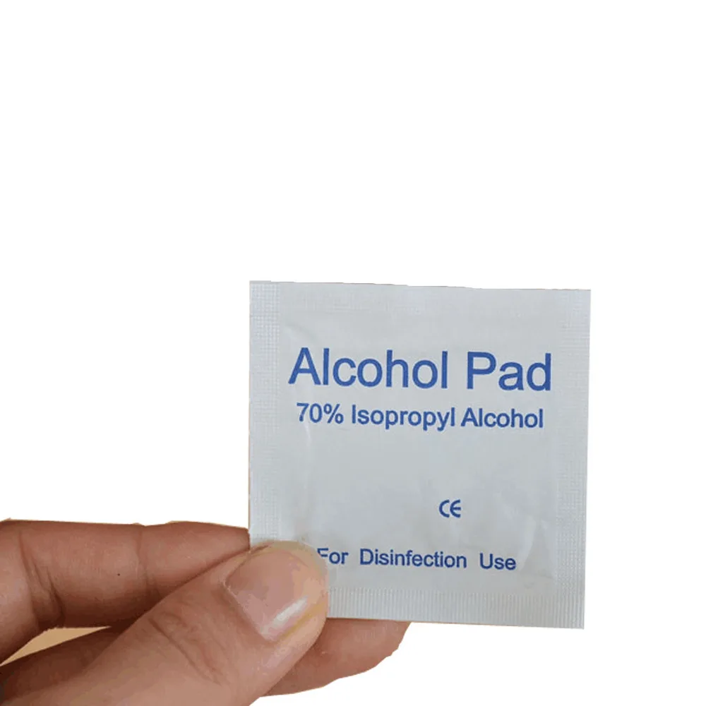 100 шт. портативная спиртовая прокладка 70% изопропил стерилизация медицинская