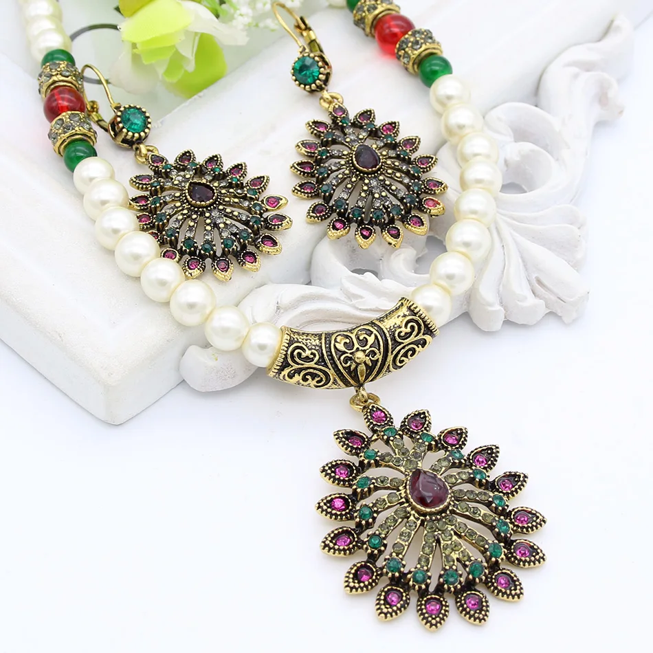 Новые винтажные марокканские женские наборы ювелирных изделий с каплями воды