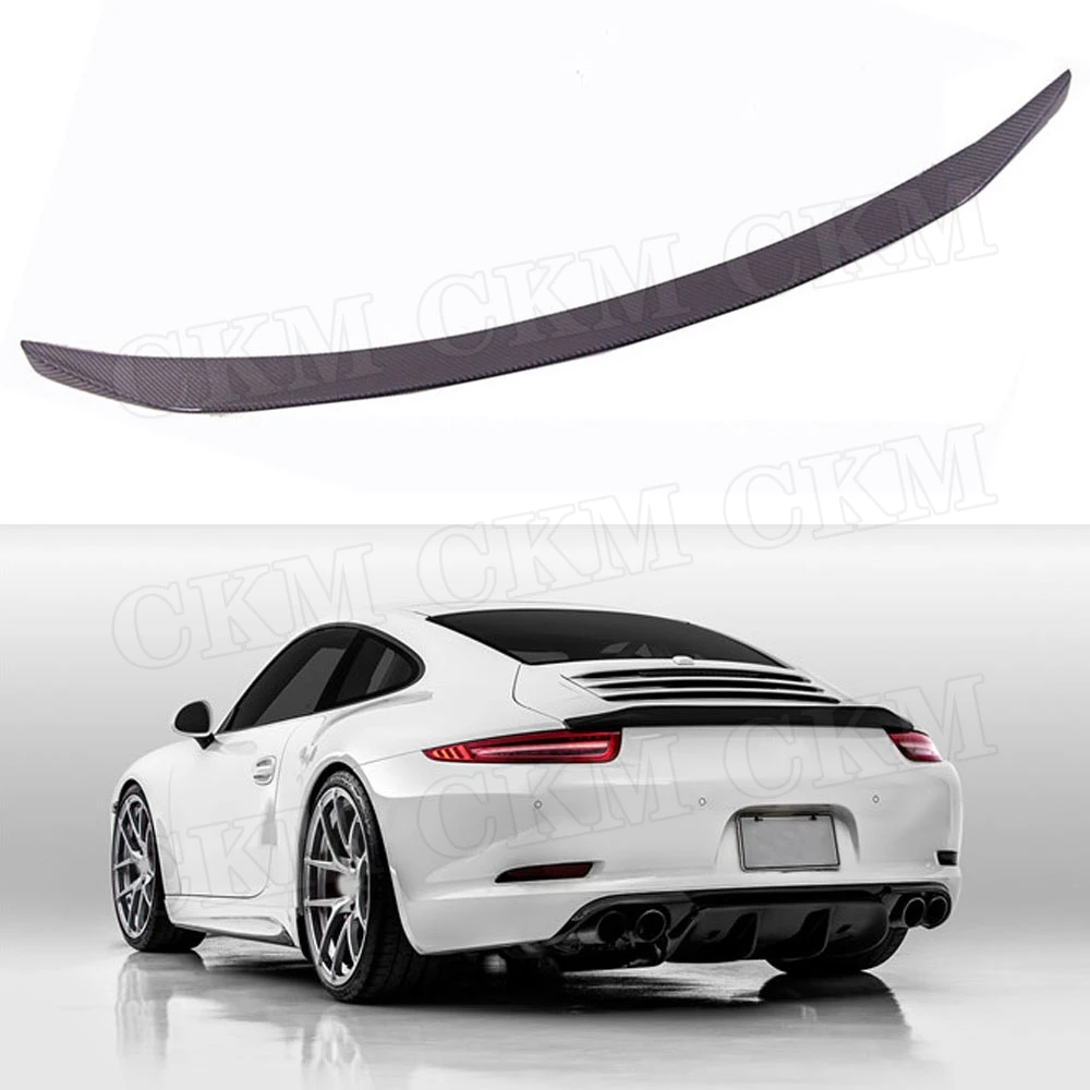 Задний спойлер из углеродного волокна крыло для багажника подходит Porsche Carrera 911 991