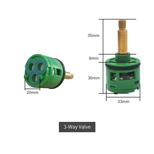 3way-short-green 2/3/4/5 способов латунь ABS смеситель для душа Колонка Керамика диск картридж смесительный клапан смеситель для душа барный кран для ванной смесительный клапан Ванная комната - Цвет: 3way-short-green