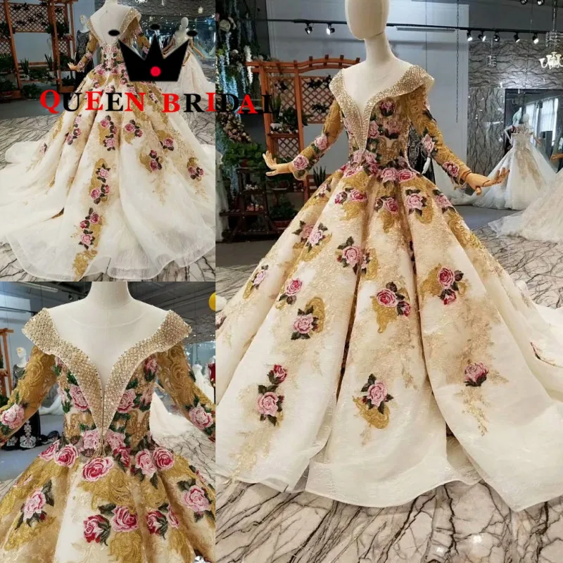 Индивидуальный заказ 2019 vestido de festa Longo трапециевидной формы с круглым вырезом и