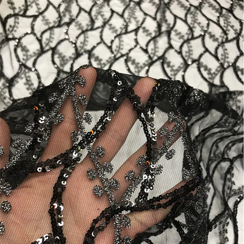Lace121 Черная/Розовая/зеленая ткань с вышивкой блестками D женские платья | Ткань -4000027194479