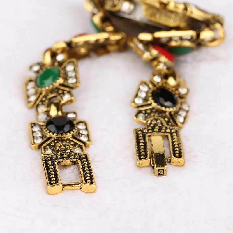 

YUSHENG Brand vintage Bronze Luxury Women Dress Watches Girls Quartz Watch Bracelet Watch Ladies Fashion Crystal Round Wristwatc